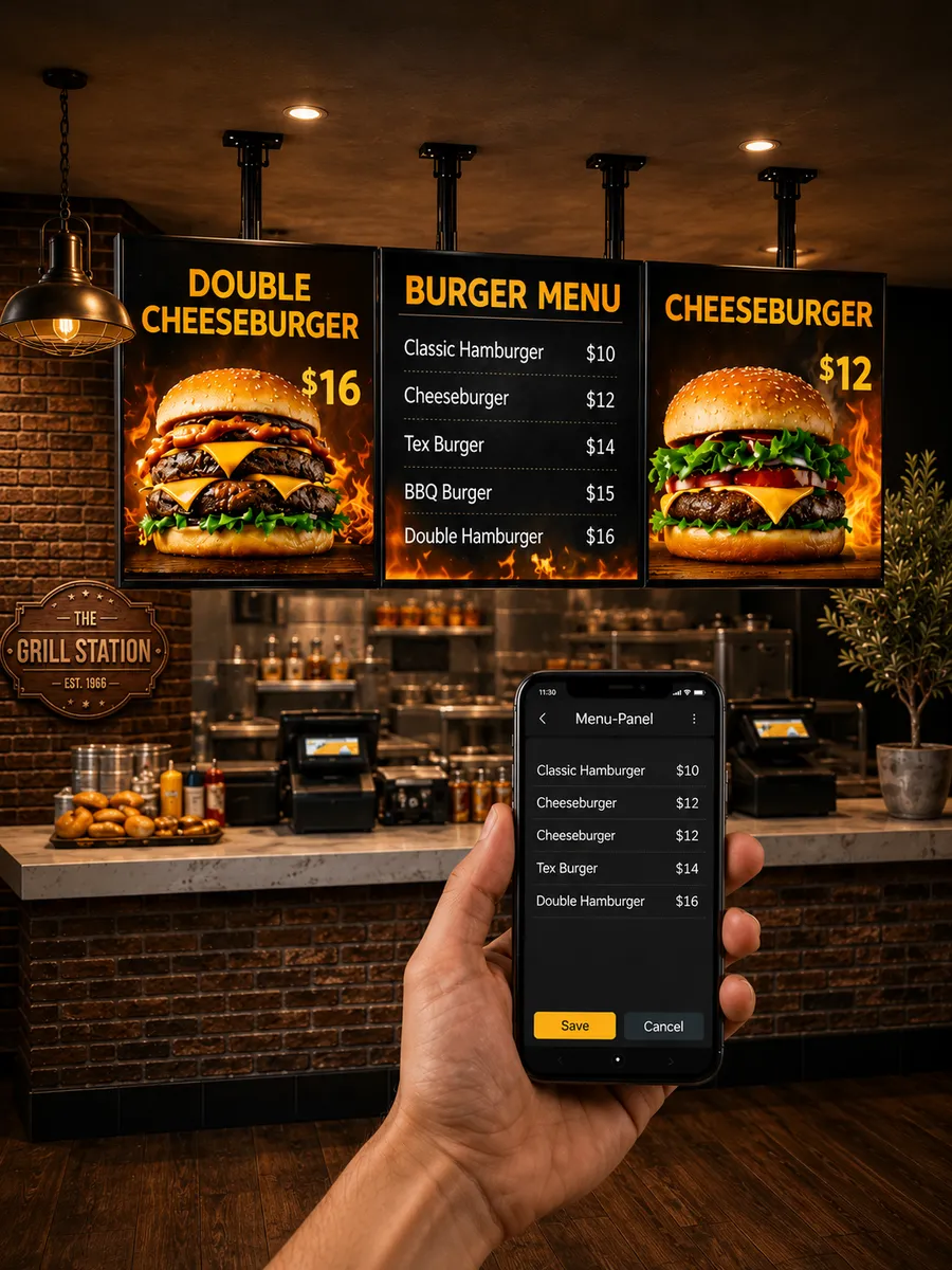 Digitale Speisekarte