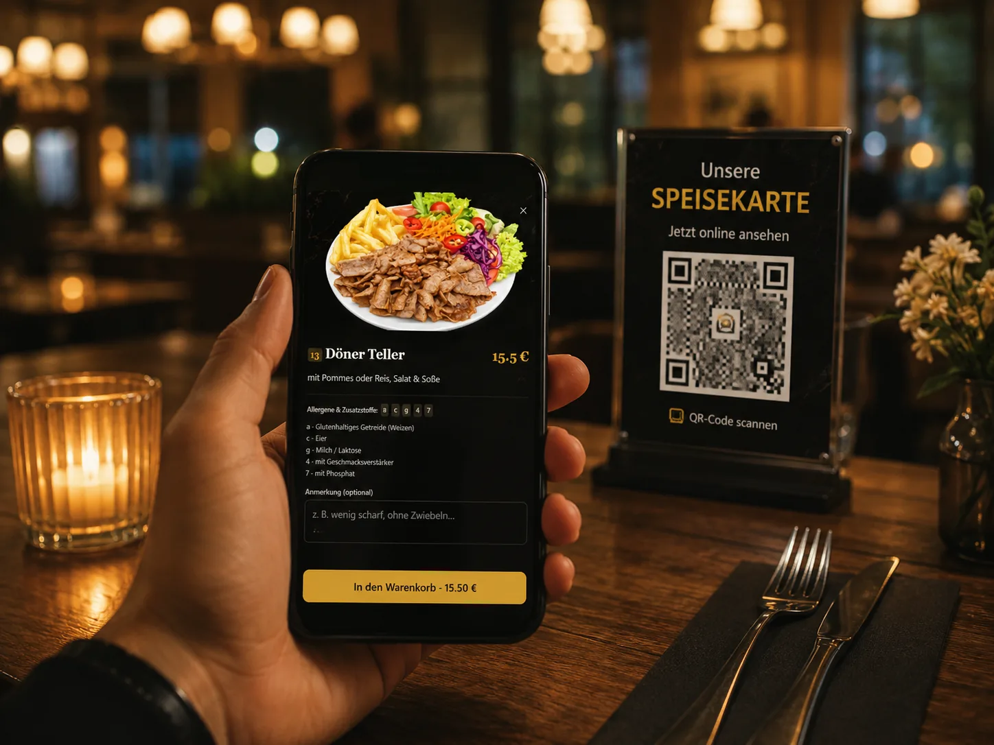 Tisch-QR-Menü — Menü-Vorschau 3